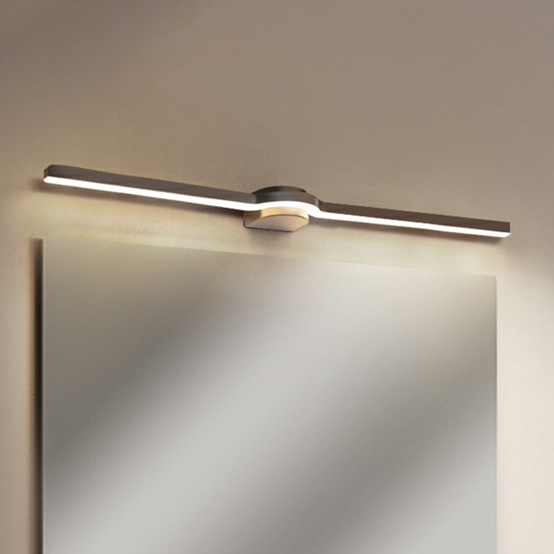 Simplicity Linear Vanity Lighting Fixture Acrylic Bathroom LED Wall Sconce Light Clearhalo 'Cast Iron' 'Glass' 'Industrial' 'Modern wall lights' 'Modern' 'Tiffany' 'Traditional wall lights' 'Vanity Lights' 'Wall Lights' Lighting' 2408952