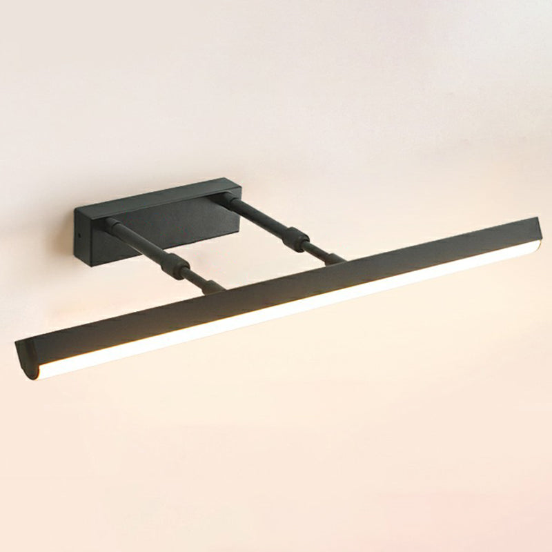 Acrylic Bar Shaped Vanity Lamp Modern Adjustable LED Wall Mounted Lighting for Bath Clearhalo 'Cast Iron' 'Glass' 'Industrial' 'Modern wall lights' 'Modern' 'Tiffany' 'Traditional wall lights' 'Vanity Lights' 'Wall Lights' Lighting' 2408960