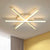 Acrylic Radial Semi Flush Ceiling Light Modernism LED Flush Mount Light for Living Room 3 White Clearhalo 'Ceiling Lights' 'Close To Ceiling Lights' 'Close to ceiling' 'Flush mount' Lighting' 2408964