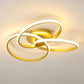 Interlocking Rings Flushmount Lighting Simplicity Acrylic Bedroom LED Ceiling Mounted Light Gold Clearhalo 'Ceiling Lights' 'Close To Ceiling Lights' 'Close to ceiling' 'Flush mount' Lighting' 2408985