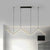 Metal Z Shaped Island Pendant Minimalist LED Suspension Light Fixture for Dining Room Black Clearhalo 'Ceiling Lights' 'Island Lights' Lighting' 2409004