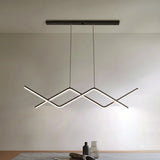 Metal Line Art Hanging Light Simplicity LED Island Light Fixture for Dining Room Clearhalo 'Ceiling Lights' 'Island Lights' Lighting' 2409011