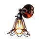 Rotatable Bronze 1-Light Sconce Lamp Industrial Iron Cage Style Floral Wall Mount Light for Bar Clearhalo 'Art deco wall lights' 'Cast Iron' 'Glass' 'Industrial wall lights' 'Industrial' 'Middle century wall lights' 'Modern' 'Rustic wall lights' 'Tiffany' 'Traditional wall lights' 'Wall Lamps & Sconces' 'Wall Lights' Lighting' 2409069