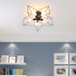 Black Caged Semi Flush Ceiling Light Industrial Iron 1-Light Corridor Flush Mount Light Black Starfish Clearhalo 'Ceiling Lights' 'Close To Ceiling Lights' 'Close to ceiling' 'Semi-flushmount' Lighting' 2409079