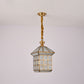 House Shaped Corridor Pendant Lamp Vintage Glass 1 Bulb Brass Hanging Light Fixture Brass 10" Frosted Glass Clearhalo 'Ceiling Lights' 'Pendant Lights' 'Pendants' Lighting' options 2409184_0dbbbb47-4549-447b-a0d3-41b7897a1b41