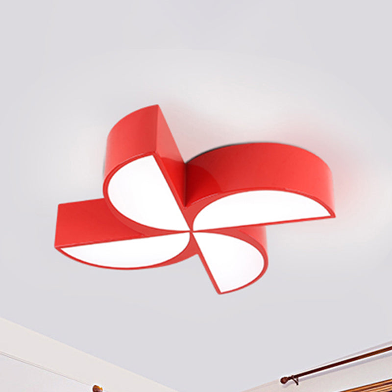 Toy Windmill Flush Ceiling Light Modern Stylish Acrylic Ceiling Lamp for Game Room Hallway Red Clearhalo 'Ceiling Lights' 'Close To Ceiling Lights' 'Close to ceiling' 'Flush mount' Lighting' 240935