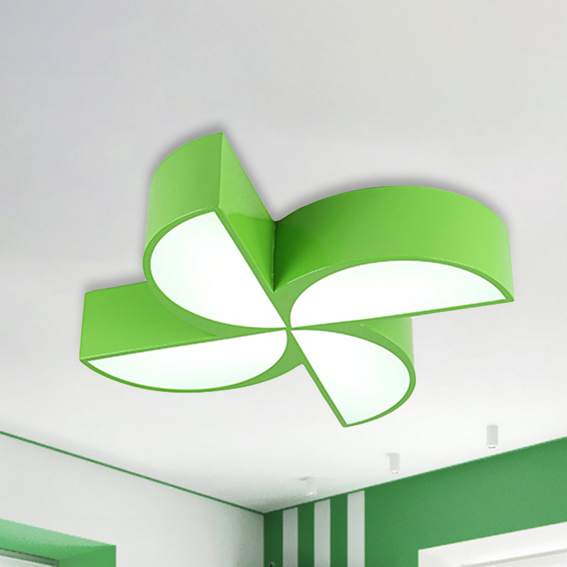 Toy Windmill Flush Ceiling Light Modern Stylish Acrylic Ceiling Lamp for Game Room Hallway Green Clearhalo 'Ceiling Lights' 'Close To Ceiling Lights' 'Close to ceiling' 'Flush mount' Lighting' 240936