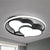 Modern Ring Ceiling Fixture with 2-Heart Acrylic and Metal Flush Mount Light for Living Room Black Clearhalo 'Ceiling Lights' 'Close To Ceiling Lights' 'Close to ceiling' 'Flush mount' Lighting' 240940