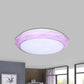 Diamond Flush Ceiling Light Nordic Acrylic Shade White/Pink/Blue LED Bedroom Ceiling Flush Mount in Warm/White, 16"/19.5" Dia Pink White Clearhalo 'Ceiling Lights' 'Close To Ceiling Lights' 'Close to ceiling' 'Flush mount' Lighting' 241082