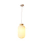Asian 1 Light Pendant Lamp with Paper Shade White Capsule/Drum Ceiling Pendant for Corridor, 5.5"/8"/12" Wide Clearhalo 'Ceiling Lights' 'Modern Pendants' 'Modern' 'Pendant Lights' 'Pendants' Lighting' 241107