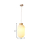 Asian 1 Light Pendant Lamp with Paper Shade White Capsule/Drum Ceiling Pendant for Corridor, 5.5"/8"/12" Wide Clearhalo 'Ceiling Lights' 'Modern Pendants' 'Modern' 'Pendant Lights' 'Pendants' Lighting' 241108