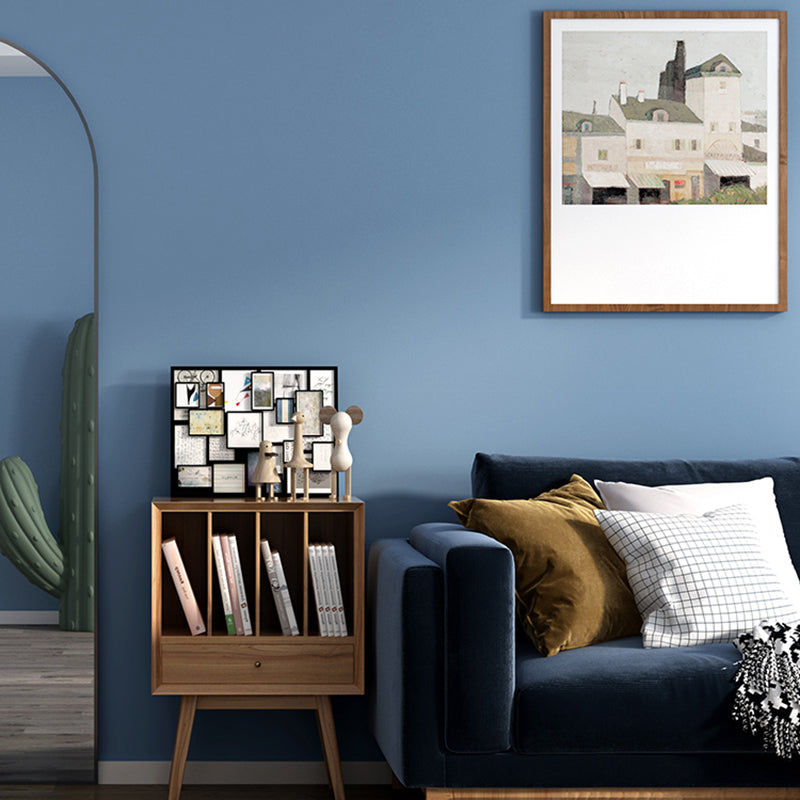 Self-Adhesive Solid Color Wallpaper Roll Minimalist PVC Wall Covering, 19.4-sq ft Clearhalo 'Modern wall decor' 'Modern' 'Wallpaper' Wall Decor' 2411759