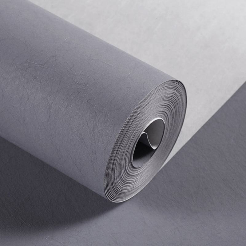 Simple Solid Color Wallpaper Roll Multicolor Living Room Wall Decor, 33' L x 20.5" W Grey Wallpaper Roll Clearhalo 'Modern wall decor' 'Modern' 'Wallpaper' Wall Decor' 2411808