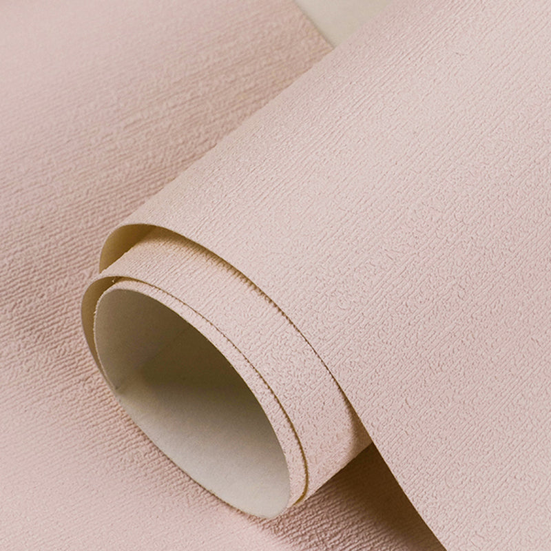 Wallpaper Roll Plain Pastel Color Minimalist Style Non-Woven Fabric Wall Covering Coral Wallpaper Roll Clearhalo 'Modern wall decor' 'Modern' 'Wallpaper' Wall Decor' 2411859