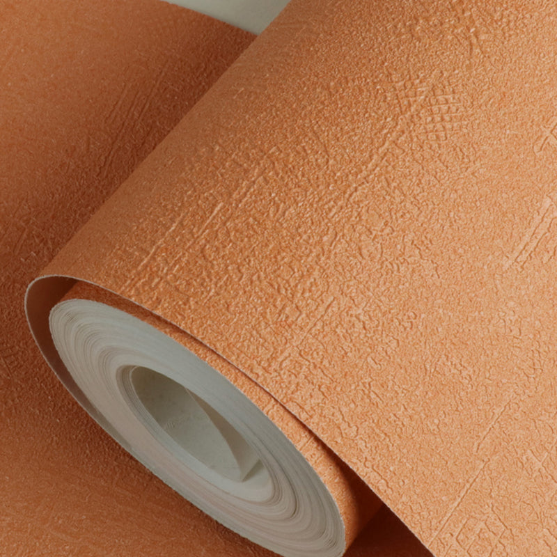 Wallpaper Roll Plain Pastel Color Minimalist Style Non-Woven Fabric Wall Covering Orange Pink Wallpaper Roll Clearhalo 'Modern wall decor' 'Modern' 'Wallpaper' Wall Decor' 2411867