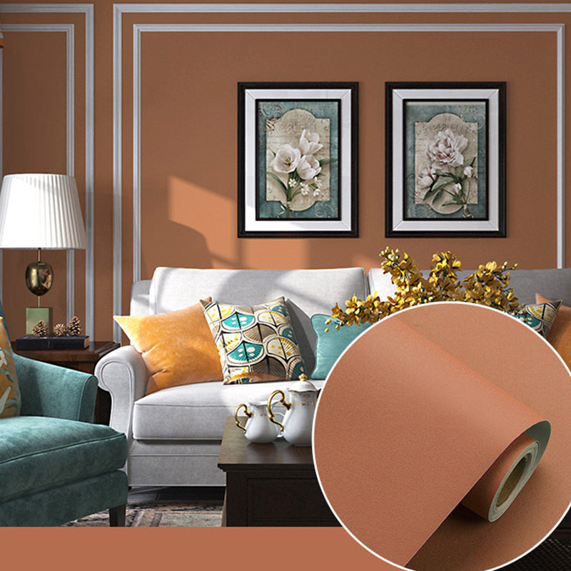 Solid Color Patterned Wallpaper Roll Unpasted Modern Living Room Wall Art, 19.4-sq ft Orange Pink Wallpaper Roll Clearhalo 'Modern wall decor' 'Modern' 'Wallpaper' Wall Decor' 2411907