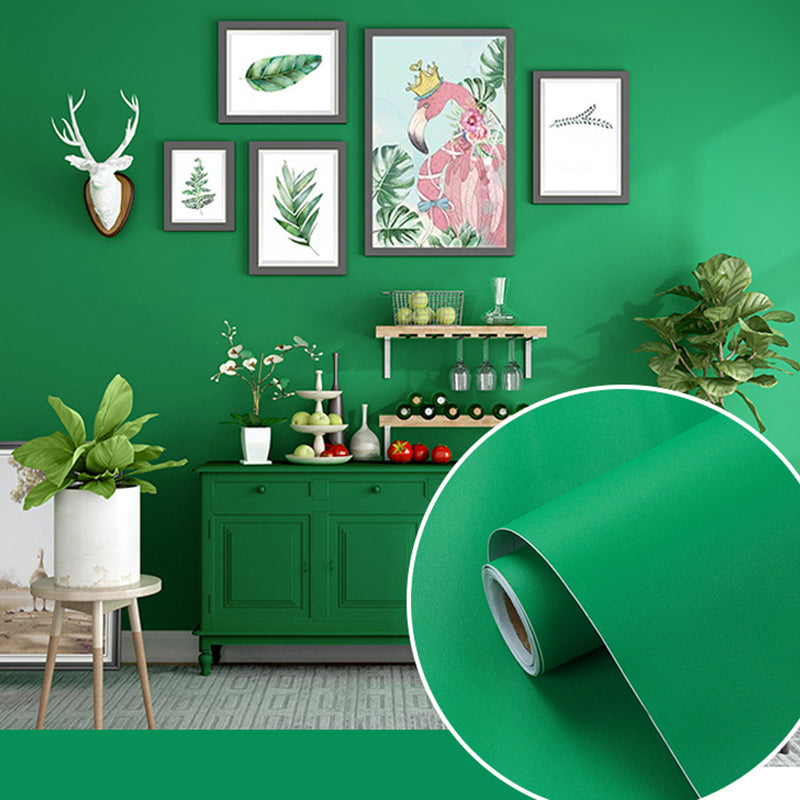Solid Color Patterned Wallpaper Roll Unpasted Modern Living Room Wall Art, 19.4-sq ft Green Wallpaper Roll Clearhalo 'Modern wall decor' 'Modern' 'Wallpaper' Wall Decor' 2411918