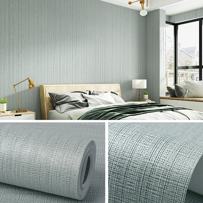 Modern Multicolor Vinyl Wallpaper Roll Textured Solid-Colored Stain Resistant Wall Decor - Silver Gray - Wallpaper Roll - Clearhalo - 'Modern wall decor' - 'Modern' - 'Wallpaper' - Wall Decor' - 2412035