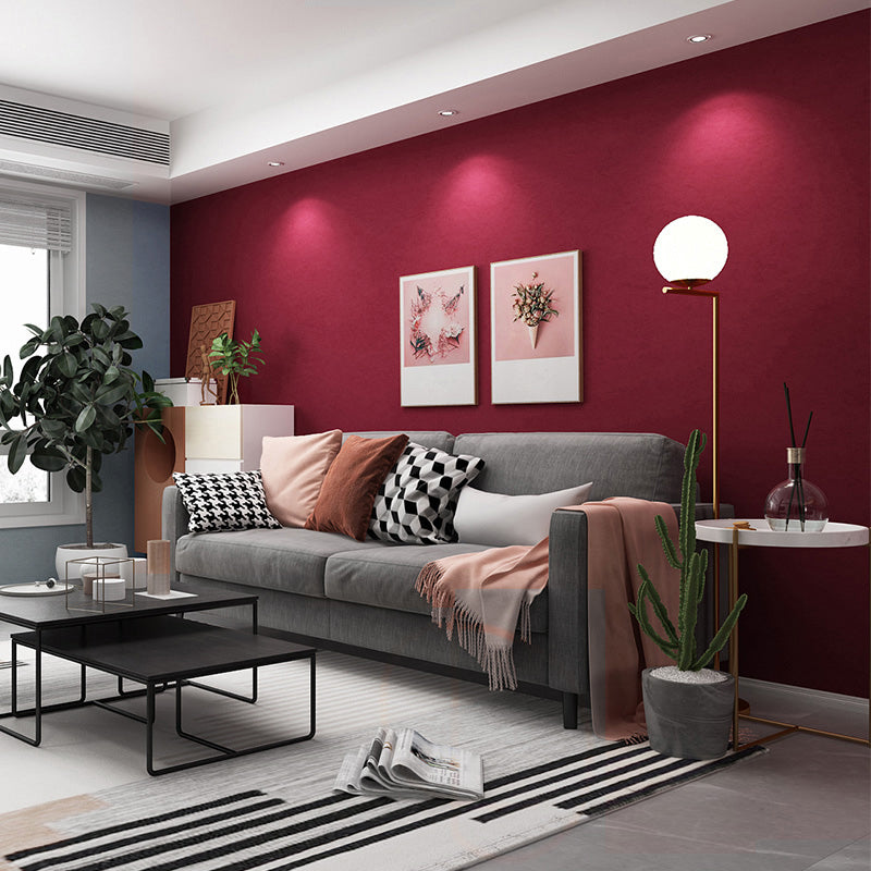 Pure Color Wallpaper Roll Modern Stain Resistant Living Room Wall Art, 57.1-sq ft Clearhalo 'Modern wall decor' 'Modern' 'Wallpaper' Wall Decor' 2412125