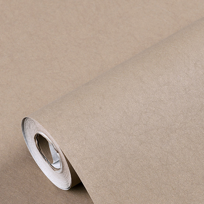 Pure Color Wallpaper Roll Modern Stain Resistant Living Room Wall Art, 57.1-sq ft Khaki Wallpaper Roll Clearhalo 'Modern wall decor' 'Modern' 'Wallpaper' Wall Decor' 2412130