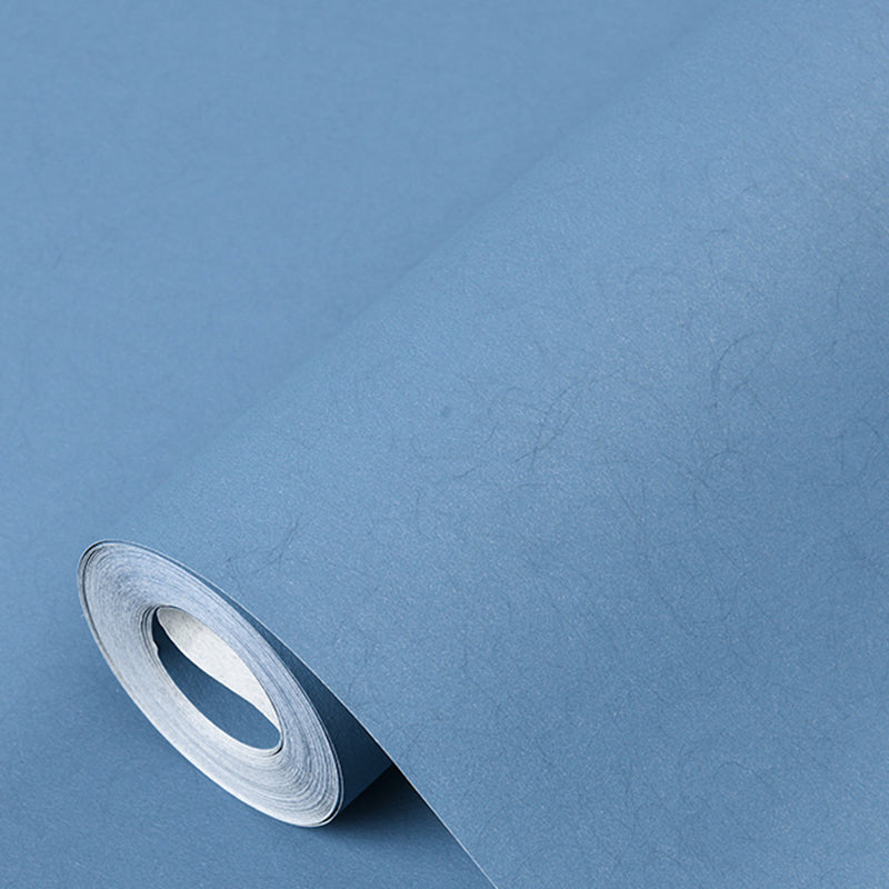 Pure Color Wallpaper Roll Modern Stain Resistant Living Room Wall Art, 57.1-sq ft Blue Wallpaper Roll Clearhalo 'Modern wall decor' 'Modern' 'Wallpaper' Wall Decor' 2412135