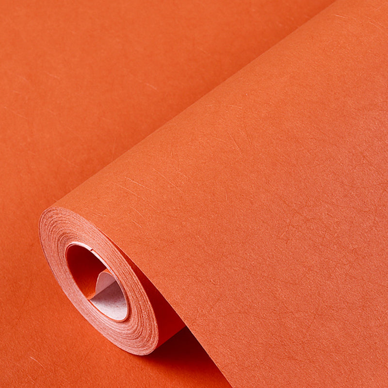 Pure Color Wallpaper Roll Modern Stain Resistant Living Room Wall Art, 57.1-sq ft Orange Wallpaper Roll Clearhalo 'Modern wall decor' 'Modern' 'Wallpaper' Wall Decor' 2412138