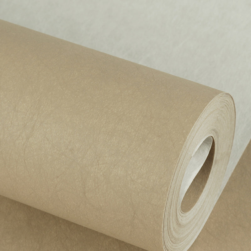 Modern Style Wallpaper Roll Solid Color Pattern Stain Resistant Wall Covering, Soft Color Ginger Wallpaper Roll Clearhalo 'Modern wall decor' 'Modern' 'Wallpaper' Wall Decor' 2412162