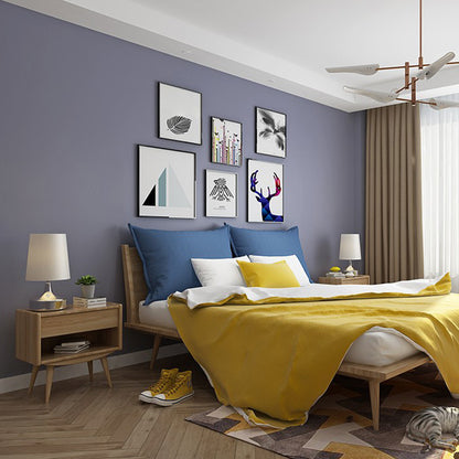 Plain Patterned Wallpaper Roll Simple Non-Pasted Living Room Wall Art, 57.1-sq ft Purplish Blue Wallpaper Roll Clearhalo 'Modern wall decor' 'Modern' 'Wallpaper' Wall Decor' 2412184