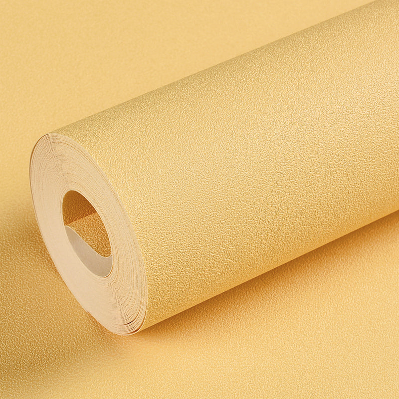 Plain Patterned Wallpaper Roll Simple Non-Pasted Living Room Wall Art, 57.1-sq ft Light Yellow Wallpaper Roll Clearhalo 'Modern wall decor' 'Modern' 'Wallpaper' Wall Decor' 2412196