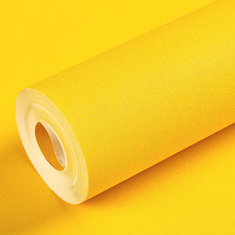 Plain Patterned Wallpaper Roll Simple Non-Pasted Living Room Wall Art, 57.1-sq ft - Yellow - Wallpaper Roll - Clearhalo - 'Modern wall decor' - 'Modern' - 'Wallpaper' - Wall Decor' - 2412198
