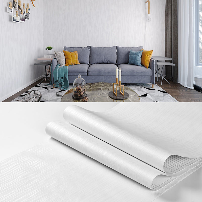 Plain Pattern Wallpaper Roll Simple Self-Adhesive Living Room Wall Covering, 57.1-sq ft - Smoke Gray - Wallpaper Roll - Clearhalo - 'Modern wall decor' - 'Modern' - 'Wallpaper' - Wall Decor' - 2412320