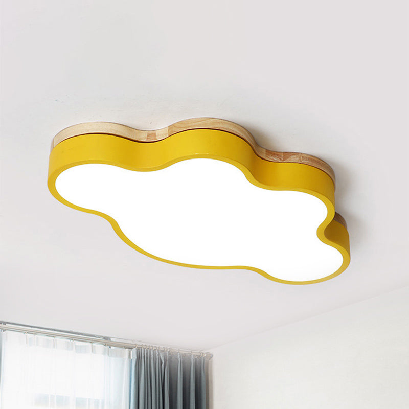 Acrylic Cloud Shape Flush Ceiling Light Macaron Loft LED Ceiling Lamp for Kid Bedroom Clearhalo 'Ceiling Lights' 'Close To Ceiling Lights' 'Close to ceiling' 'Flush mount' Lighting' 241233