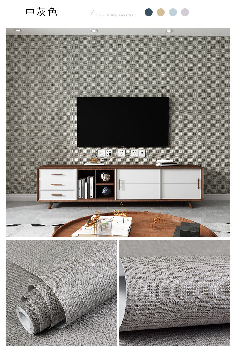 Simplicity Solid-Colored Wallpaper Roll Multi Color Non-Pasted Wall Art for Bedroom Grey Wallpaper Roll Clearhalo 'Modern wall decor' 'Modern' 'Wallpaper' Wall Decor' 2412349