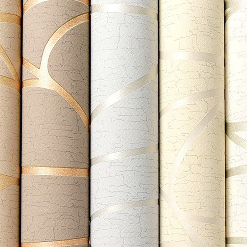 Pastel Color Stripe Wallpaper Roll Stain Resistant Wall Covering for Living Room