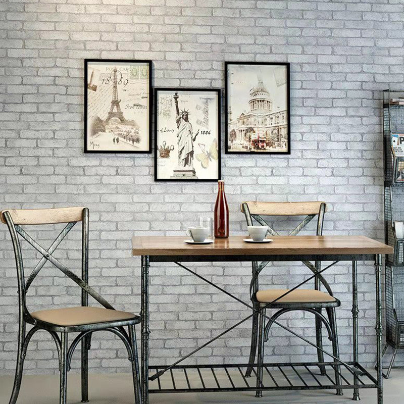 Pastel Color Brick Pattern Wallpaper Roll Peel off Wall Covering for Accent Wall Clearhalo 'Industrial wall decor' 'Industrial' 'Wallpaper' Wall Decor' 2412649