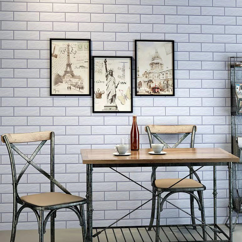 Pastel Color Brick Pattern Wallpaper Roll Peel off Wall Covering for Accent Wall Clearhalo 'Industrial wall decor' 'Industrial' 'Wallpaper' Wall Decor' 2412651