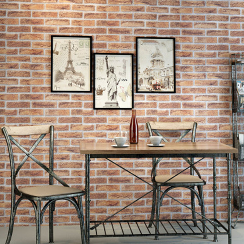 Pastel Color Brick Pattern Wallpaper Roll Peel off Wall Covering for Accent Wall Clearhalo 'Industrial wall decor' 'Industrial' 'Wallpaper' Wall Decor' 2412655