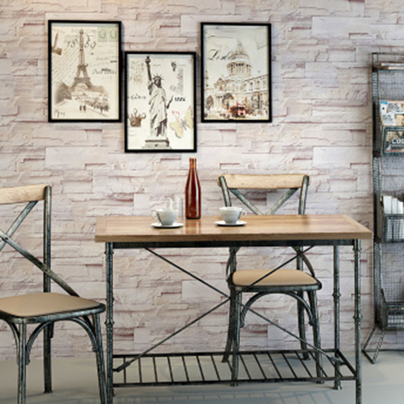 Pastel Color Brick Pattern Wallpaper Roll Peel off Wall Covering for Accent Wall Gray-White Wallpaper Roll Clearhalo 'Industrial wall decor' 'Industrial' 'Wallpaper' Wall Decor' 2412657