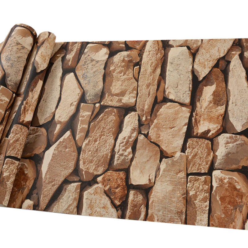 Multicolor Vinyl Wallpaper Roll Brick Pattern Moisture Resistant Wall Art, 57.1 sq-ft Maroon Wallpaper Roll Clearhalo 'Industrial wall decor' 'Industrial' 'Wallpaper' Wall Decor' 2412691