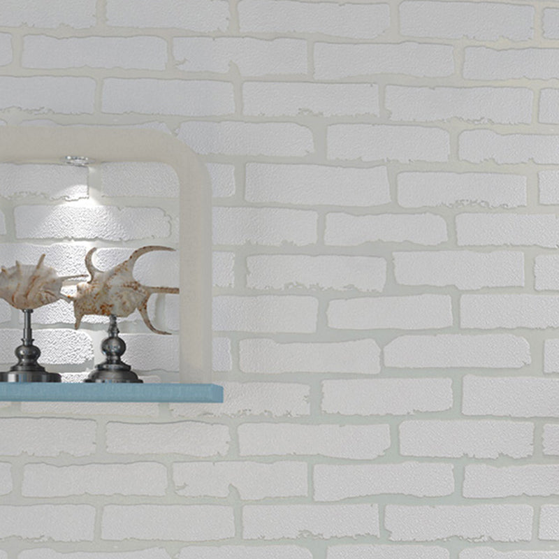 Multiple Colors Brick Effect Wallpaper Roll Self-Adhesive Wall Decor for Bedroom Clearhalo 'Industrial wall decor' 'Industrial' 'Wallpaper' Wall Decor' 2412702