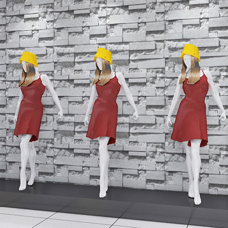 Bricked Pattern Wallpaper Roll Multiple Colors Industrial Chic Wall Art for Barbershop Clearhalo 'Industrial wall decor' 'Industrial' 'Wallpaper' Wall Decor' 2412724