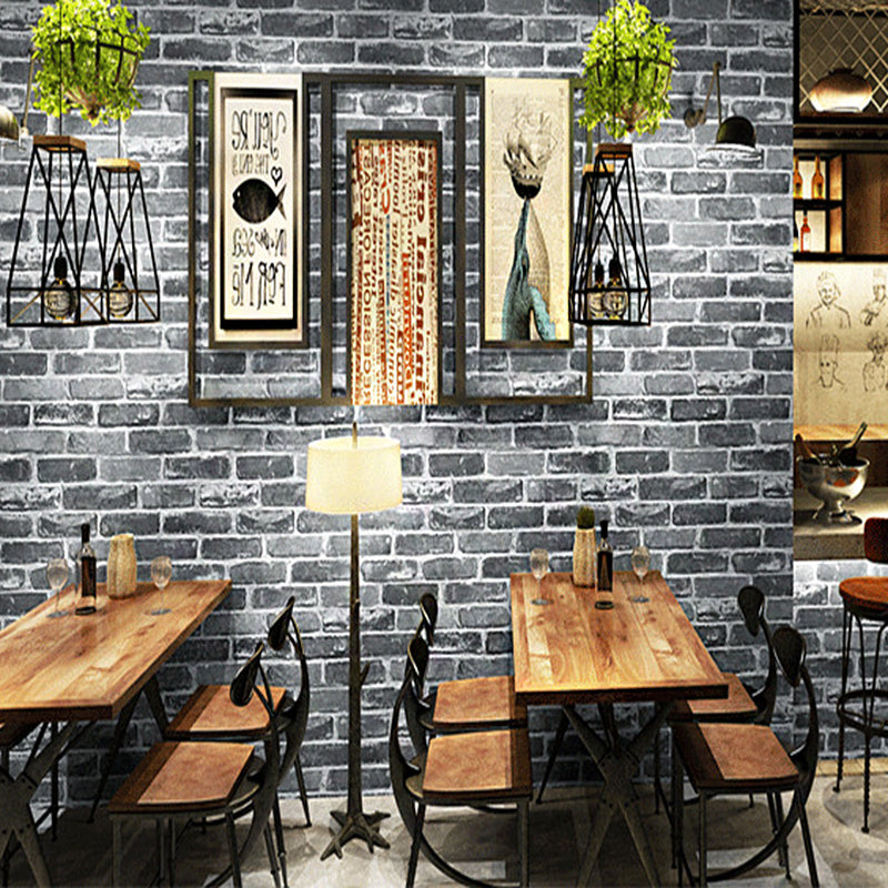 Unpasted Brick Print Wallpaper Roll Industrial Style PVC Wall Art, 33' L x 20.5" W Clearhalo 'Industrial wall decor' 'Industrial' 'Wallpaper' Wall Decor' 2412744