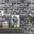 Water Resistant Brick Patterned Wallpaper Roll PVC Industrial Wall Decor for Restaurant Grey Wallpaper Roll Clearhalo 'Industrial wall decor' 'Industrial' 'Wallpaper' Wall Decor' 2412772