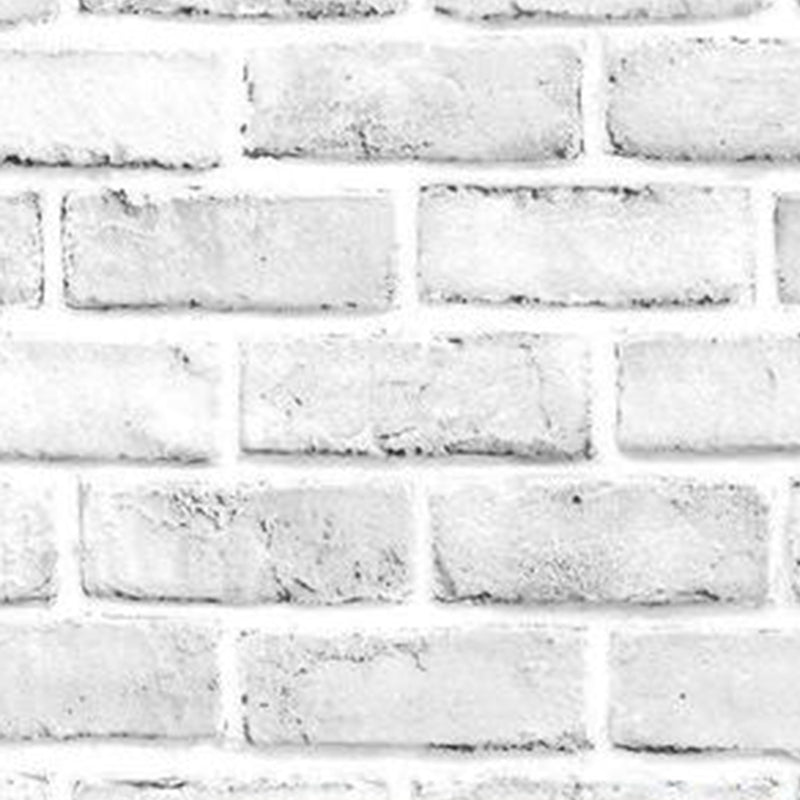 Peel and Stick Brick Wallpaper Roll Industrial Fashion Vinyl Wall Art, 48.4 sq-ft White Wallpaper Roll Clearhalo 'Industrial wall decor' 'Industrial' 'Wallpaper' Wall Decor' 2412812