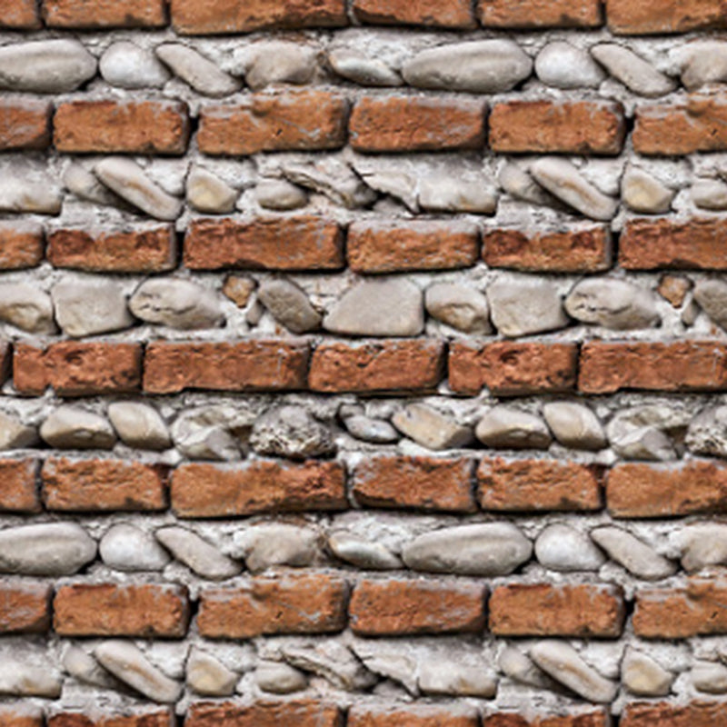 Peel and Stick Brick Wallpaper Roll Industrial Fashion Vinyl Wall Art, 48.4 sq-ft Orange Red Wallpaper Roll Clearhalo 'Industrial wall decor' 'Industrial' 'Wallpaper' Wall Decor' 2412827