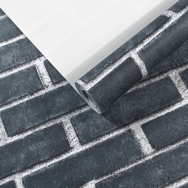 Brick Effect Wallpaper Roll Dark Color Industrial Style Wall Covering for Accent Wall Bronze Clearhalo 'Industrial wall decor' 'Industrial' 'Wallpaper' Wall Decor' 2412844