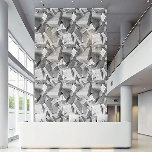 Peel off Stone Patterned Wallpaper Roll Industrial Style Vinyl Wall Decor, 64.6 sq-ft Grey Wallpaper Roll Clearhalo 'Industrial wall decor' 'Industrial' 'Wallpaper' Wall Decor' 2412887
