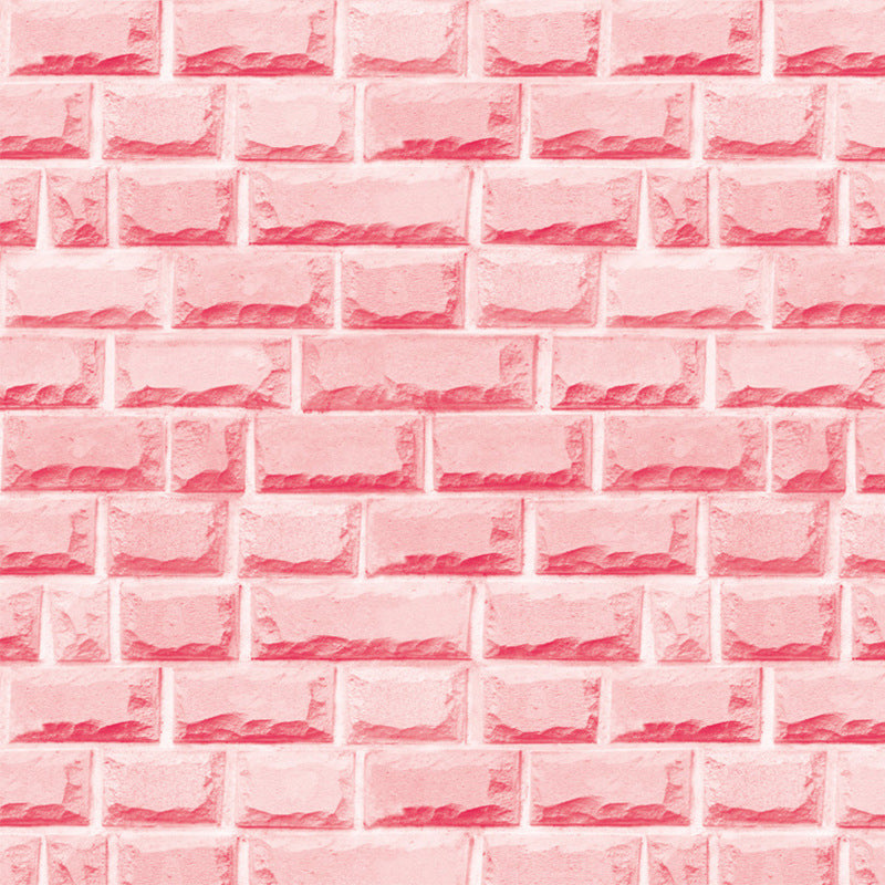 Peel off Stone Patterned Wallpaper Roll Industrial Style Vinyl Wall Decor, 64.6 sq-ft Pink Wallpaper Roll Clearhalo 'Industrial wall decor' 'Industrial' 'Wallpaper' Wall Decor' 2412893