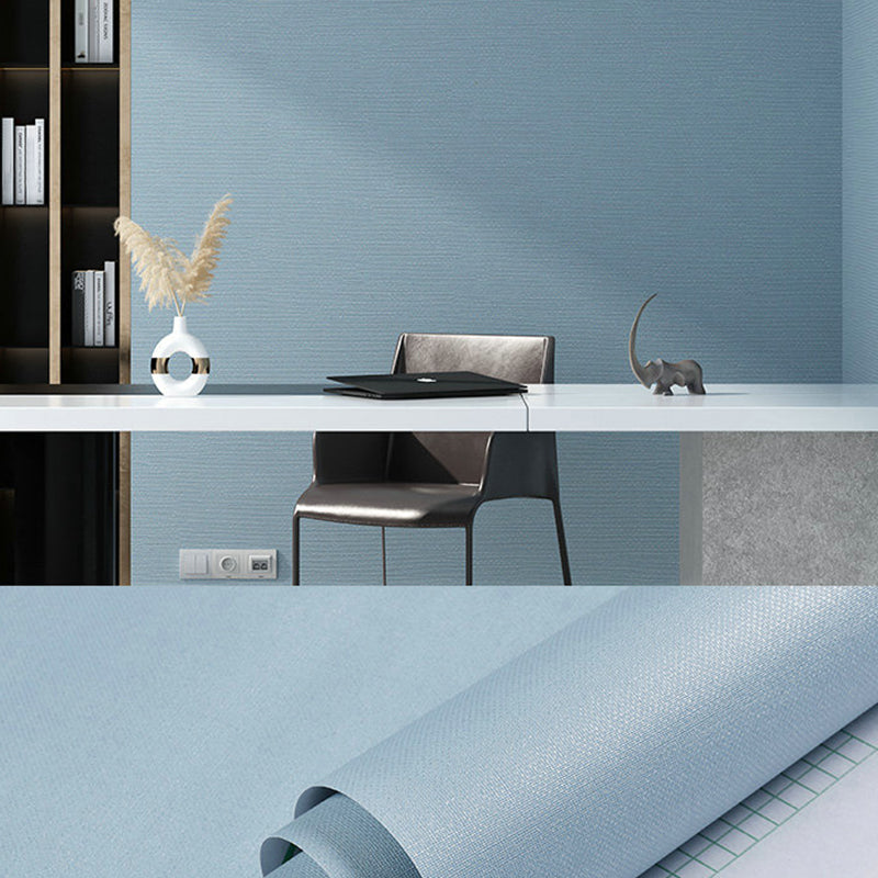 Pastel Color Plain Wallpaper Roll Self-Adhesive Minimalist Style Living Room Wall Decor Gray Blue Wallpaper Roll Clearhalo 'Modern wall decor' 'Modern' 'Wallpaper' Wall Decor' 2412960