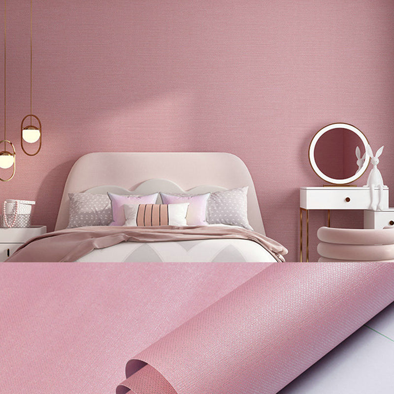 Pastel Color Plain Wallpaper Roll Self-Adhesive Minimalist Style Living Room Wall Decor Dark Pink Wallpaper Roll Clearhalo 'Modern wall decor' 'Modern' 'Wallpaper' Wall Decor' 2412962